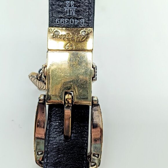 Vintage Brighton Oxblood Leather Croco Embossed Belt